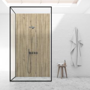 Interior,Of,Stylish,Bathroom,With,White,Walls,,Stone,Floor,,Shower