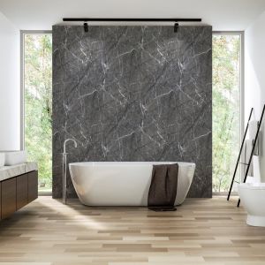 Modern,Contemporary,Bathroom,With,Empty,White,Wall,Backdrop,3d,Render.